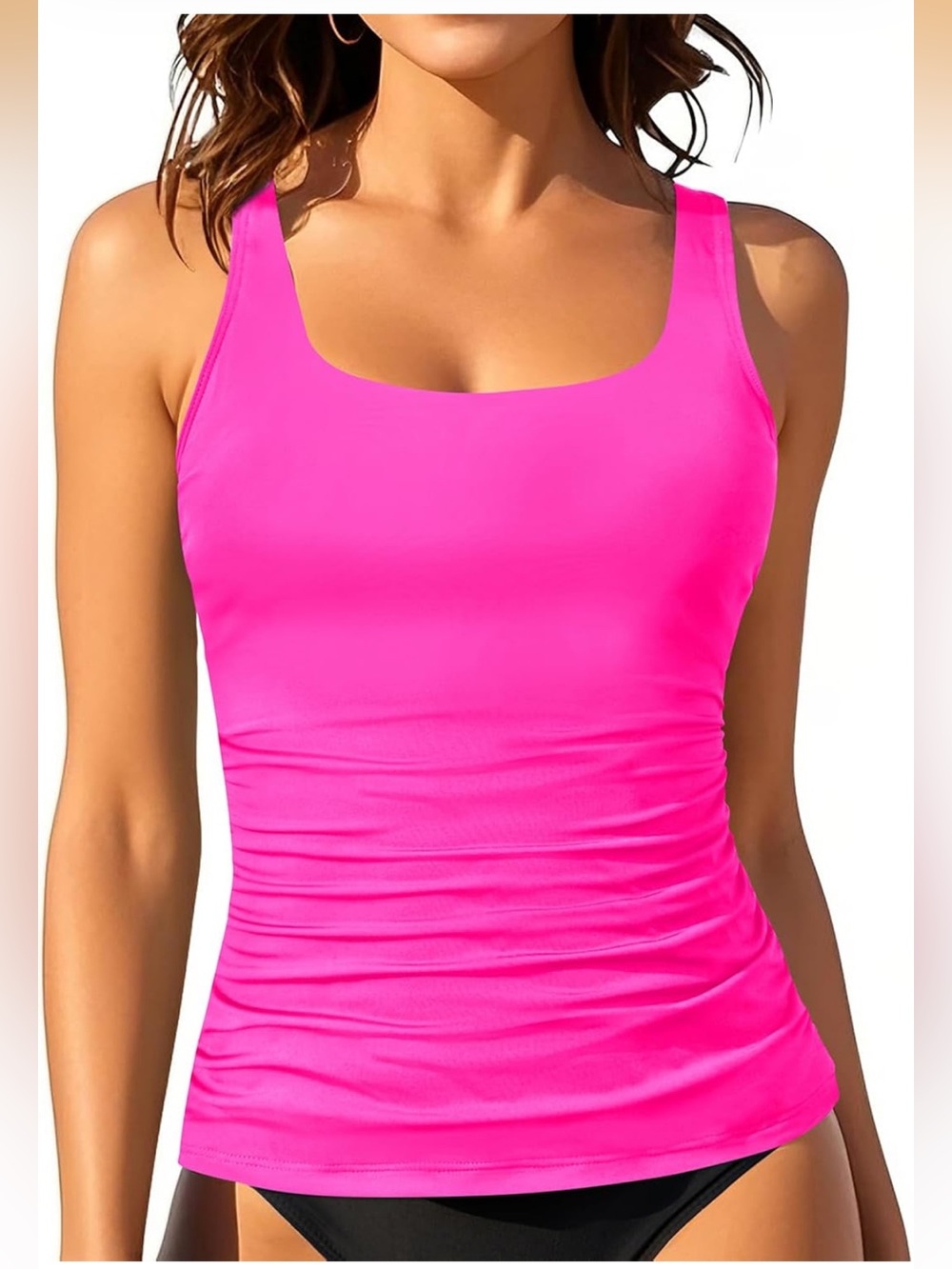 Tankini Top Tummy Control Swimwear Top Only No Bottom S. Bb17/1-v